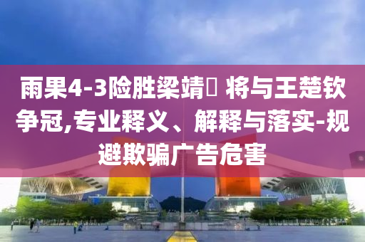 雨果4-3險(xiǎn)勝梁靖崑 將與王楚欽爭(zhēng)冠,專(zhuān)業(yè)釋義、解釋與落實(shí)-規(guī)避欺騙廣告危害