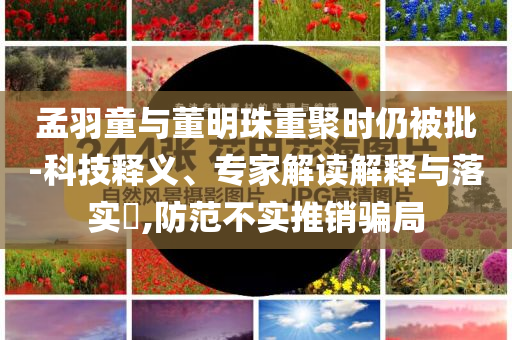 孟羽童與董明珠重聚時仍被批-科技釋義、專家解讀解釋與落實?,防范不實推銷騙局