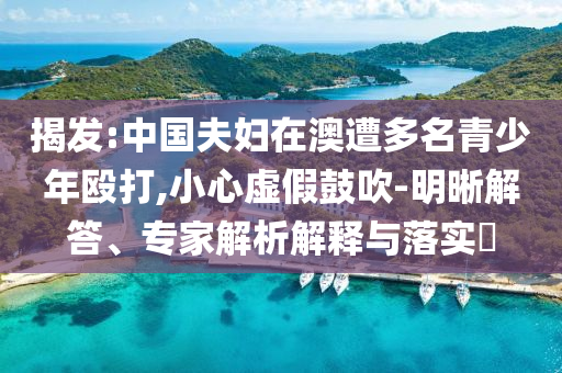 揭發(fā):中國夫婦在澳遭多名青少年毆打,小心虛假鼓吹-明晰解答、專家解析解釋與落實?