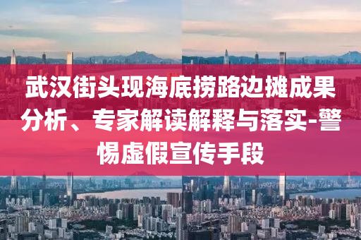 武漢街頭現(xiàn)海底撈路邊攤成果分析、專家解讀解釋與落實(shí)-警惕虛假宣傳手段