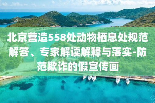 北京營造558處動物棲息處規(guī)范解答、專家解讀解釋與落實(shí)-防范欺詐的假宣傳畫
