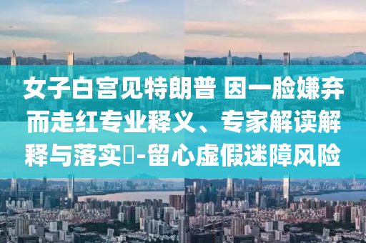 女子白宮見特朗普 因一臉嫌棄而走紅專業(yè)釋義、專家解讀解釋與落實(shí)?-留心虛假迷障風(fēng)險(xiǎn)