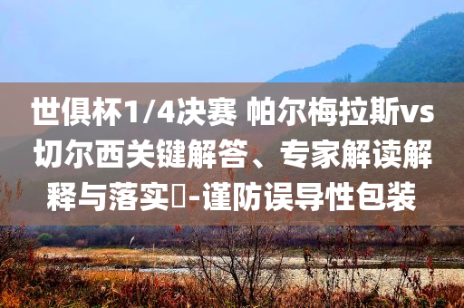 世俱杯1/4決賽 帕爾梅拉斯vs切爾西關(guān)鍵解答、專家解讀解釋與落實?-謹防誤導性包裝