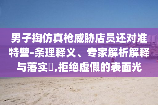 男子掏仿真槍威脅店員還對(duì)準(zhǔn)特警-條理釋義、專家解析解釋與落實(shí)?,拒絕虛假的表面光