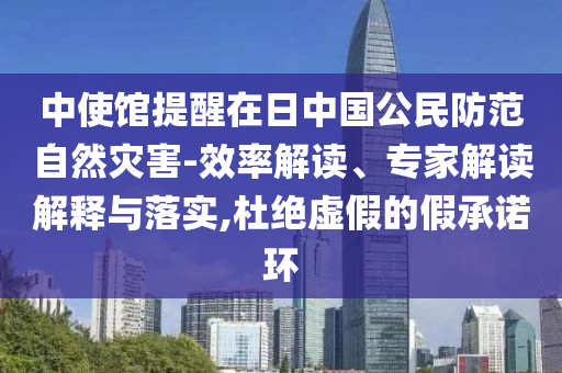 中使館提醒在日中國公民防范自然災(zāi)害-效率解讀、專家解讀解釋與落實,杜絕虛假的假承諾環(huán)