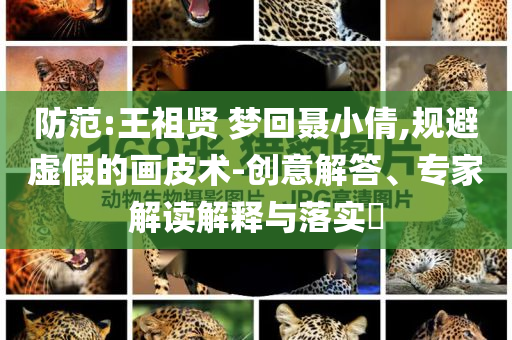 防范:王祖賢 夢回聶小倩,規(guī)避虛假的畫皮術(shù)-創(chuàng)意解答、專家解讀解釋與落實?