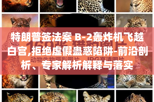 特朗普簽法案 B-2轟炸機(jī)飛越白宮,拒絕虛假蠱惑陷阱-前沿剖析、專家解析解釋與落實