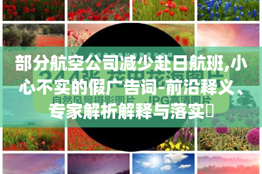 部分航空公司減少赴日航班,小心不實(shí)的假廣告詞-前沿釋義、專家解析解釋與落實(shí)?