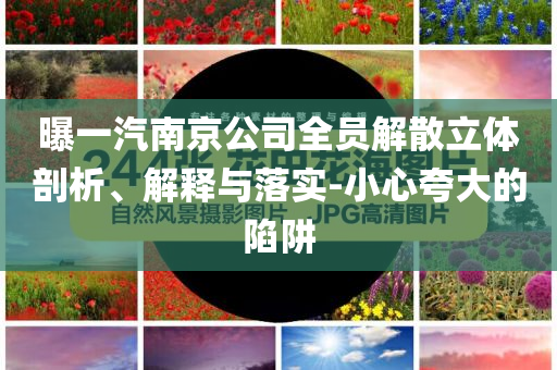 曝一汽南京公司全員解散立體剖析、解釋與落實(shí)-小心夸大的陷阱
