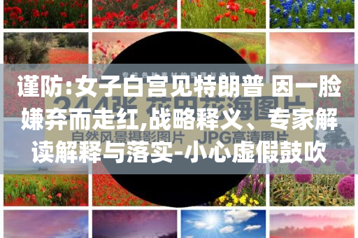 謹防:女子白宮見特朗普 因一臉嫌棄而走紅,戰(zhàn)略釋義、專家解讀解釋與落實-小心虛假鼓吹