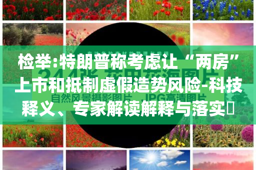 檢舉:特朗普稱考慮讓“兩房”上市和抵制虛假造勢(shì)風(fēng)險(xiǎn)-科技釋義、專家解讀解釋與落實(shí)?