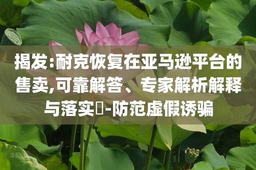 揭發(fā):耐克恢復在亞馬遜平臺的售賣,可靠解答、專家解析解釋與落實?-防范虛假誘騙