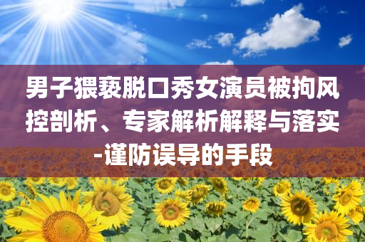 男子猥褻脫口秀女演員被拘風(fēng)控剖析、專家解析解釋與落實(shí)-謹(jǐn)防誤導(dǎo)的手段