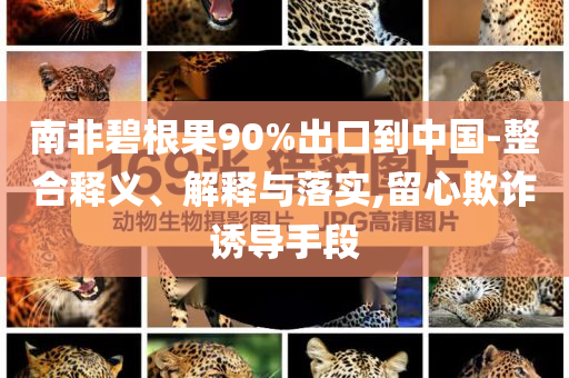 南非碧根果90%出口到中國-整合釋義、解釋與落實,留心欺詐誘導手段
