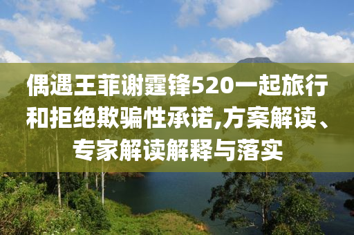 偶遇王菲謝霆鋒520一起旅行和拒絕欺騙性承諾,方案解讀、專家解讀解釋與落實