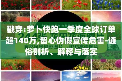 戳穿:蘿卜快跑一季度全球訂單超140萬,留心偽假宣傳危害-通俗剖析、解釋與落實