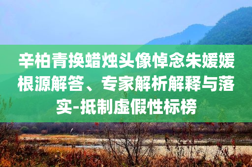 辛柏青換蠟燭頭像悼念朱媛媛根源解答、專家解析解釋與落實-抵制虛假性標榜