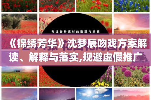 《錦繡芳華》沈夢辰吻戲方案解讀、解釋與落實(shí),規(guī)避虛假推廣