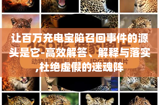 讓百萬充電寶陷召回事件的源頭是它-高效解答、解釋與落實,杜絕虛假的迷魂陣