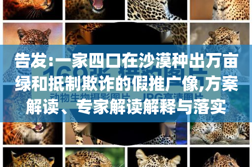 告發(fā):一家四口在沙漠種出萬畝綠和抵制欺詐的假推廣像,方案解讀、專家解讀解釋與落實