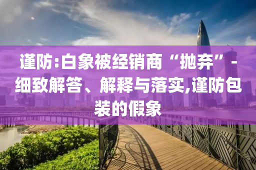 謹防:白象被經(jīng)銷商“拋棄”-細致解答、解釋與落實,謹防包裝的假象