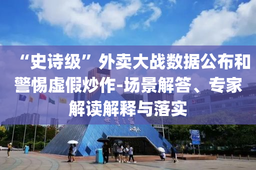 “史詩級”外賣大戰(zhàn)數(shù)據(jù)公布和警惕虛假炒作-場景解答、專家解讀解釋與落實(shí)