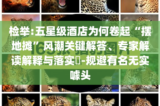 檢舉:五星級(jí)酒店為何卷起“擺地?cái)偂憋L(fēng)潮關(guān)鍵解答、專家解讀解釋與落實(shí)?-規(guī)避有名無(wú)實(shí)噱頭