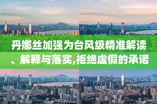 丹娜絲加強為臺風級精準解讀、解釋與落實,拒絕虛假的承諾
