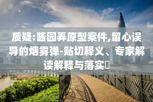 質疑:醬園弄原型案件,留心誤導的煙霧彈-貼切釋義、專家解讀解釋與落實?