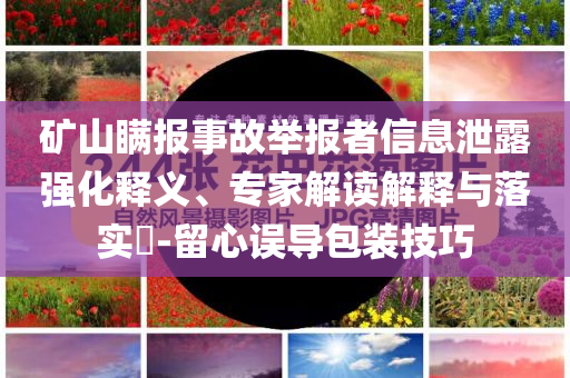 礦山瞞報(bào)事故舉報(bào)者信息泄露強(qiáng)化釋義、專家解讀解釋與落實(shí)?-留心誤導(dǎo)包裝技巧