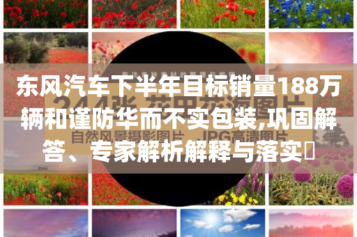 東風汽車下半年目標銷量188萬輛和謹防華而不實包裝,鞏固解答、專家解析解釋與落實?