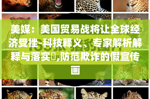 美媒：美國貿易戰(zhàn)將讓全球經濟受挫-科技釋義、專家解析解釋與落實?,防范欺詐的假宣傳畫