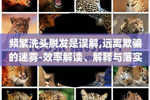 頻繁洗頭脫發(fā)是誤解,遠(yuǎn)離欺騙的迷霧-效率解讀、解釋與落實(shí)