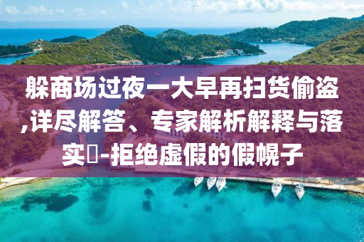 躲商場過夜一大早再掃貨偷盜,詳盡解答、專家解析解釋與落實?-拒絕虛假的假幌子